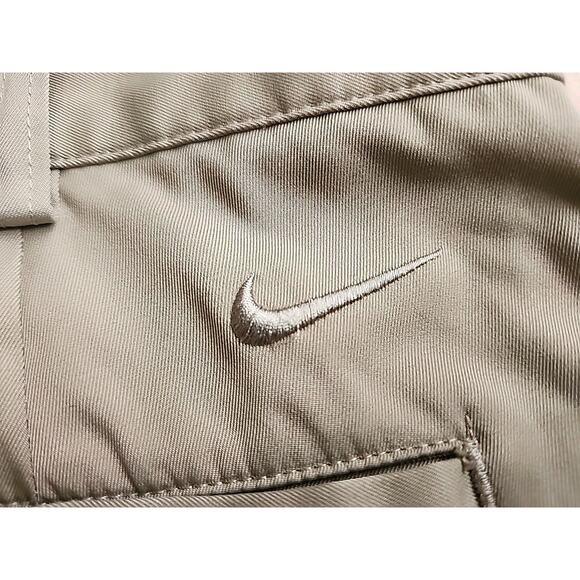Nike Golf Dri-fit Pants Mens 34x30 Beige Tan Chino Flat Front Activewear Casual - Picture 9 of 9